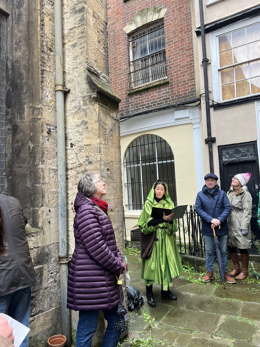 Some snaps of today’s tour of ‘Magic and Mayhem’ in Bristol, organised by @profhelenfulton as part of the @BeingHumanFest. We heard some intriguing stories about life in fifteenth century Bristol and there was indeed evidence of mayhem 👀 #twitterstorians