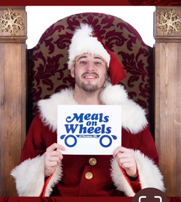 Hey Norman! Let’s help OU LB Danny Stutsman and his capstone class group with their project! Make plans to join us for pictures and autographs with Danny “Stutsman Claus” to benefit Meals on Wheels of Norman! Sun, December 3 (4-6 pm) Beanstalk Sno - NEW Downtown Norman location