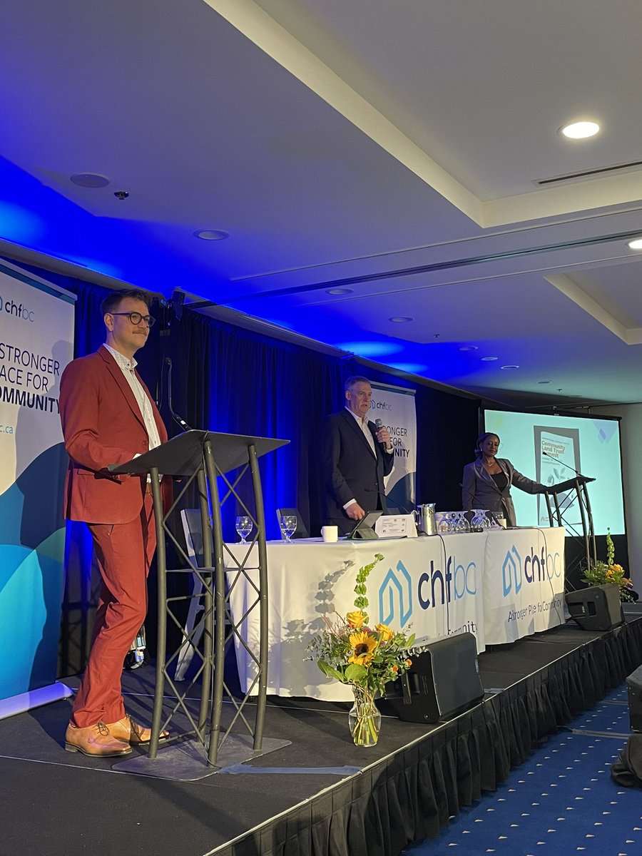 chfbc's tweet photo. Our AGM Keynote session has concluded! Delving into the new realities and challenges faced by the co-op and community housing sector, our focus remains on innovation. From sustainable practices to digitalization, co-ops are helping to lead this transformation. #CHFBC #Community https://t.co/G0CzQmCRAt
