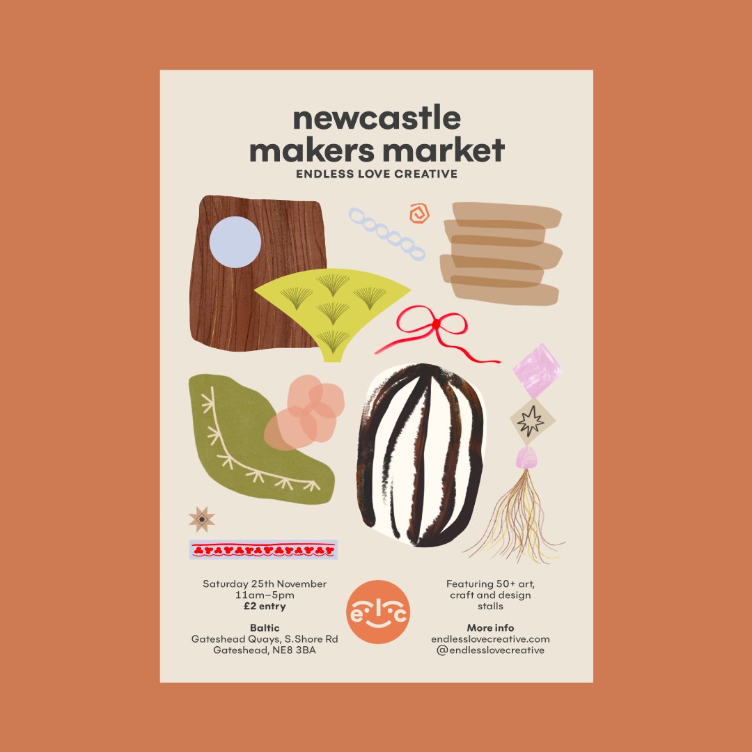 This Saturday we're hosting our first Newcastle Makers Market @balticgateshead with 50+ makers from across the UK to celebrate independent art, craft and design. Fun of inspiration and gift ideas, head below for more info. eventbrite.co.uk/e/714606315727…