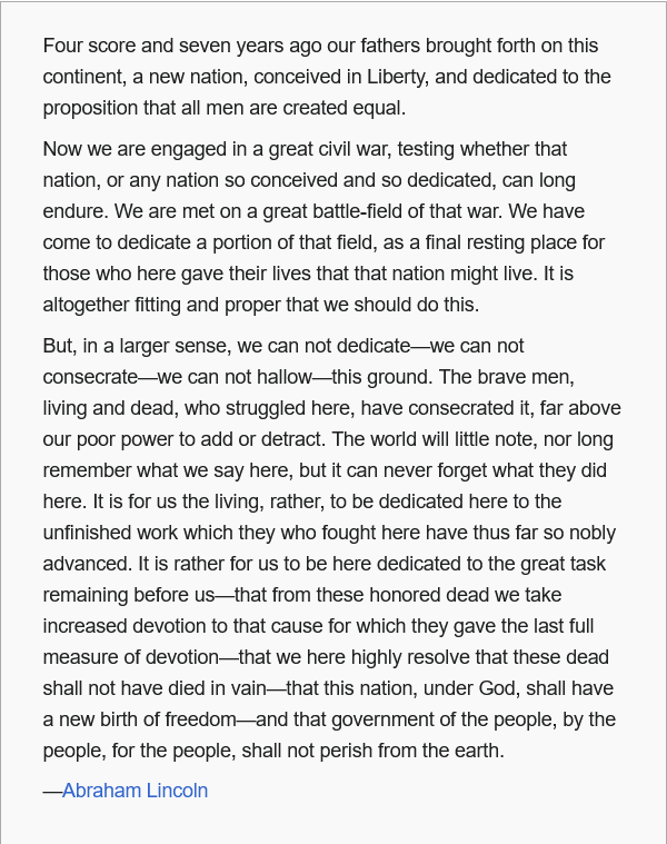 RealCynicalFox's tweet photo. #OTD 160 years ago President Lincoln gives one of the most famous speeches in American history at the dedication of the Soldiers' National Cemetery.  It will become known simply as "The Gettysburg Address." https://t.co/KHKN60bCbm