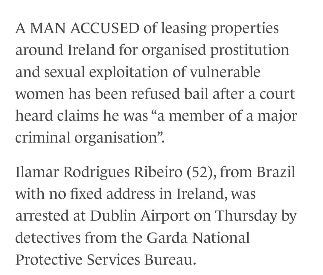 #NewToTheParish

Helen McEntee's safer Ireland for women is going well isn't it. Human trafficking capital, prostitution from organised crime to Direct Provision Centres. Women stabbed or murdered in broad daylight. Had enough of these charlatans in power yet?