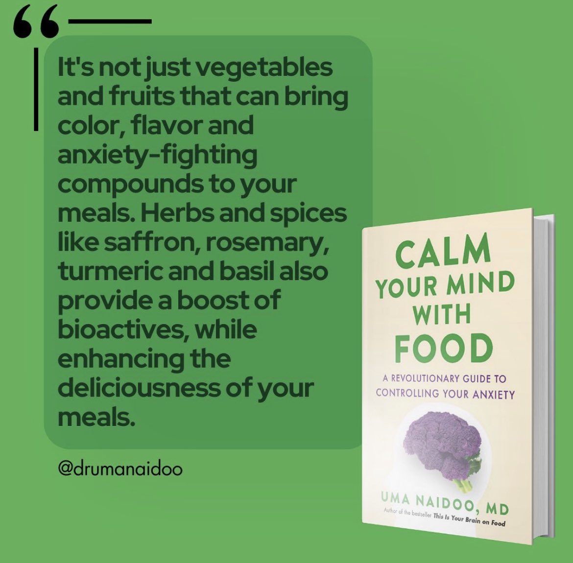 Calm Your Mind with Food by Uma Naidoo, MD