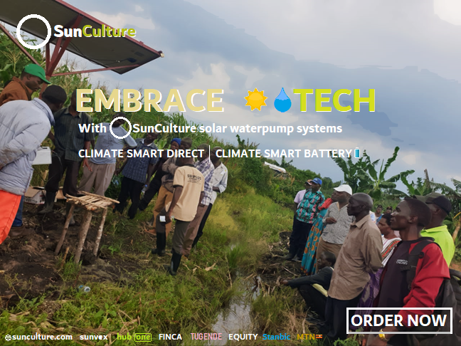 SunGeek_1's tweet photo. Embrace ☀️💧🚿 Tech with ☀️ SunCulture Solar Waterpump systems at discount price today. We're ☀️SunCulture #PowerOfTheSun☀️ #ClimateSmartDirect #ClimateSmartBattery🔋#RM2Series #FarmUse🌱🌽#ResidentialUse 🏡 #discountprice @hub1_hd #SMM #OrderNow https://t.co/4eMCcFPLdG