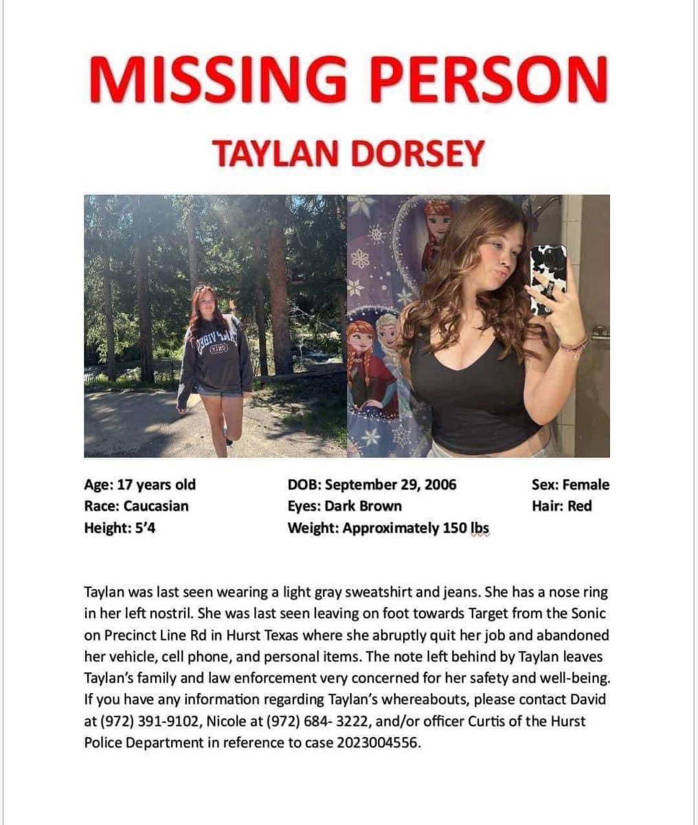 #HurstTx #Missing #missingalert #FindTaylanDorsey