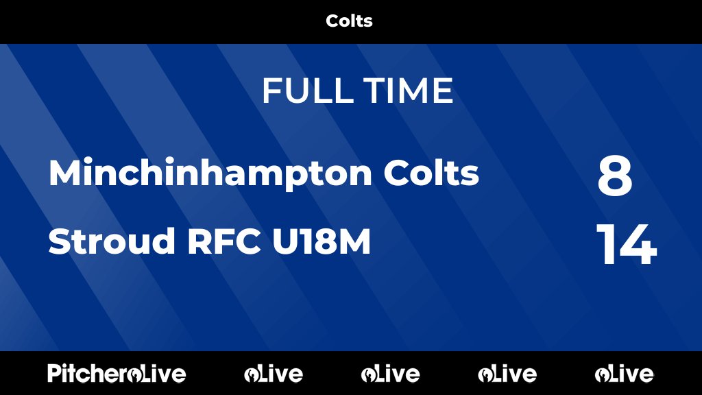 StroudRugby's tweet photo. FULL TIME: Minchinhampton Colts 8 - 14 Stroud RFC U18M
#MINSTR #Pitchero
https://t.co/ExxUt4UIgR https://t.co/c2sj0WESoV