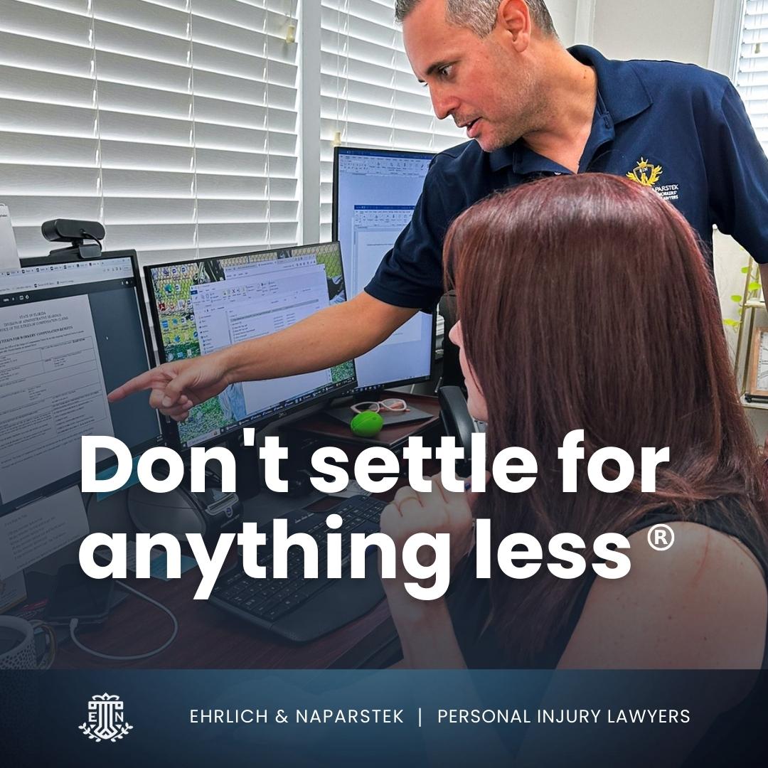 Settling for less isn't an option. We're here to fight for every cent you deserve. 🏆

📞 Call us now:
Stuart: 772-842-8822
Palm Beach County: 561-687-1717

💻 Visit eninjurylaw.com for justice. #CompensationMatters #EhrlichNaparstek