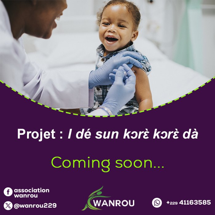 Wanrou229's tweet photo. 📢 Grande nouvelle à partager !

🌟 Dévouée à créer des changements positifs, nous lançons avec enthousiasme notre projet I dé sun kↄrὲ kↄrὲ dà ! 
🌈 Rejoignez-nous dans cette noble cause ! 
#Vaccination #SantéInfantile #ChangementSocial #IDéSunKↄrὲKↄrὲDà #wanrou #parakou https://t.co/HfyuSMVBBr