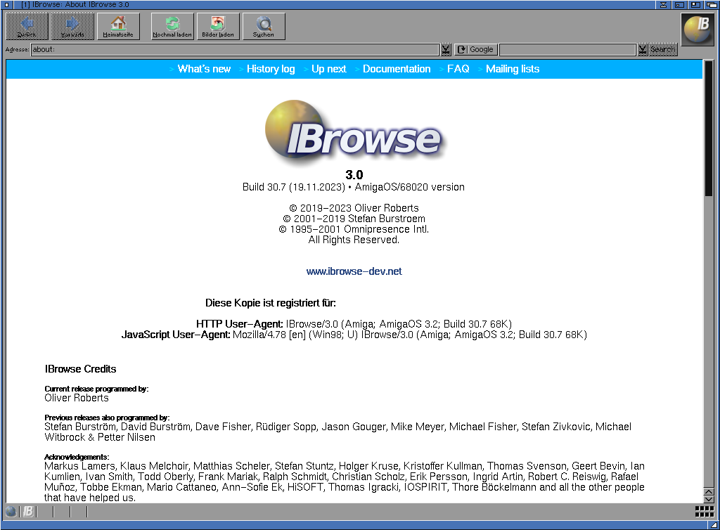 IBrowse - ein Internetbrowser für Amiga OS3 und Amiga OS4 - ist in Version 3.0 erschienen.

#commodore #amiga #amigaos #amigaos4 #amigaworld #ibrowse #internet #software #retro 

ibrowse-dev.net