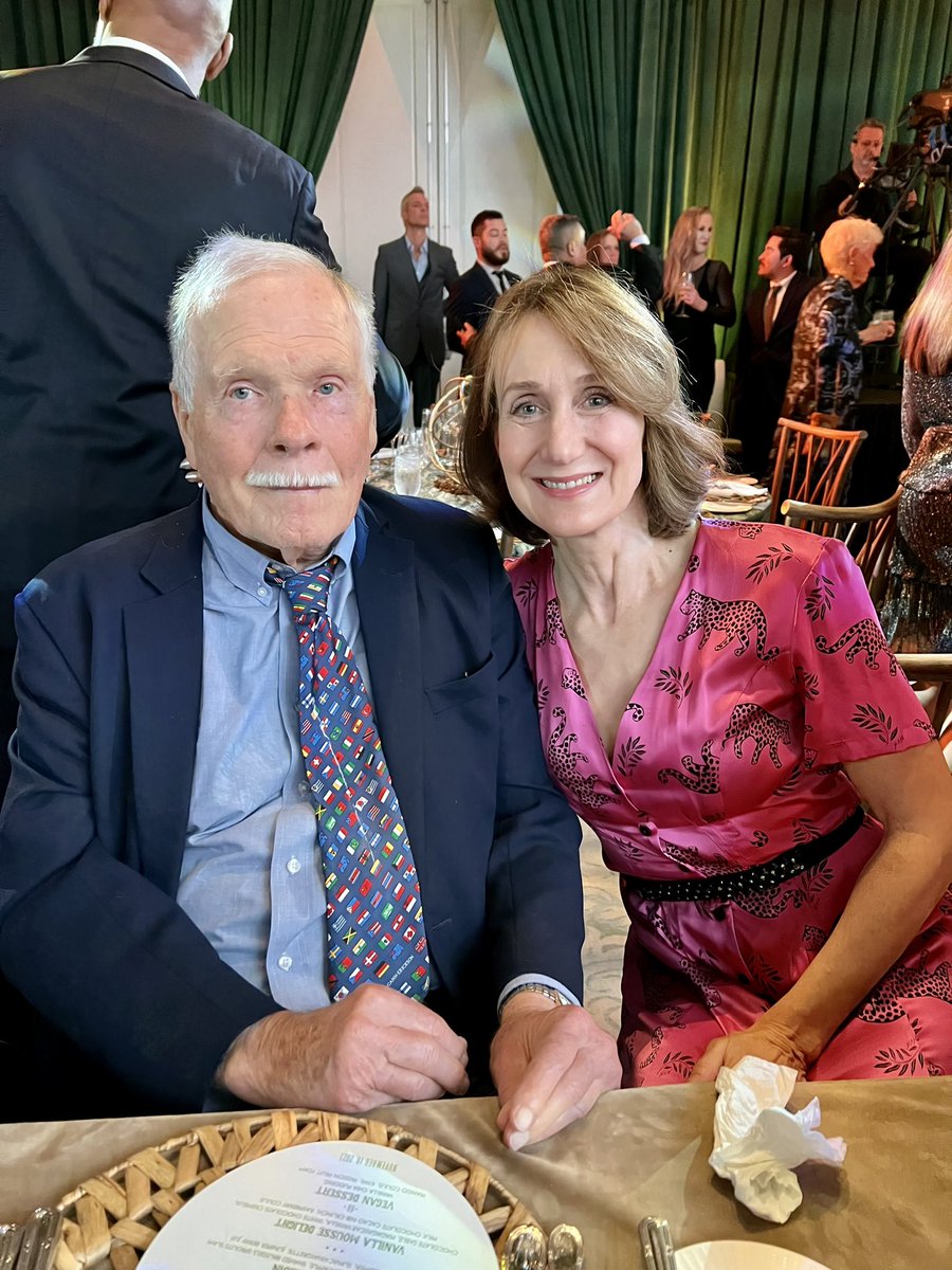 e_cousens's tweet photo. .@TedTurnerIII is always an inspiration to keep fighting for a safer, healthier, and fairer world for all. It was such an honor to celebrate you on your 85th birthday! Happy birthday Ted - you are forever our Captain Planet!! #saveeverything @unfoundation https://t.co/1XB68178ub