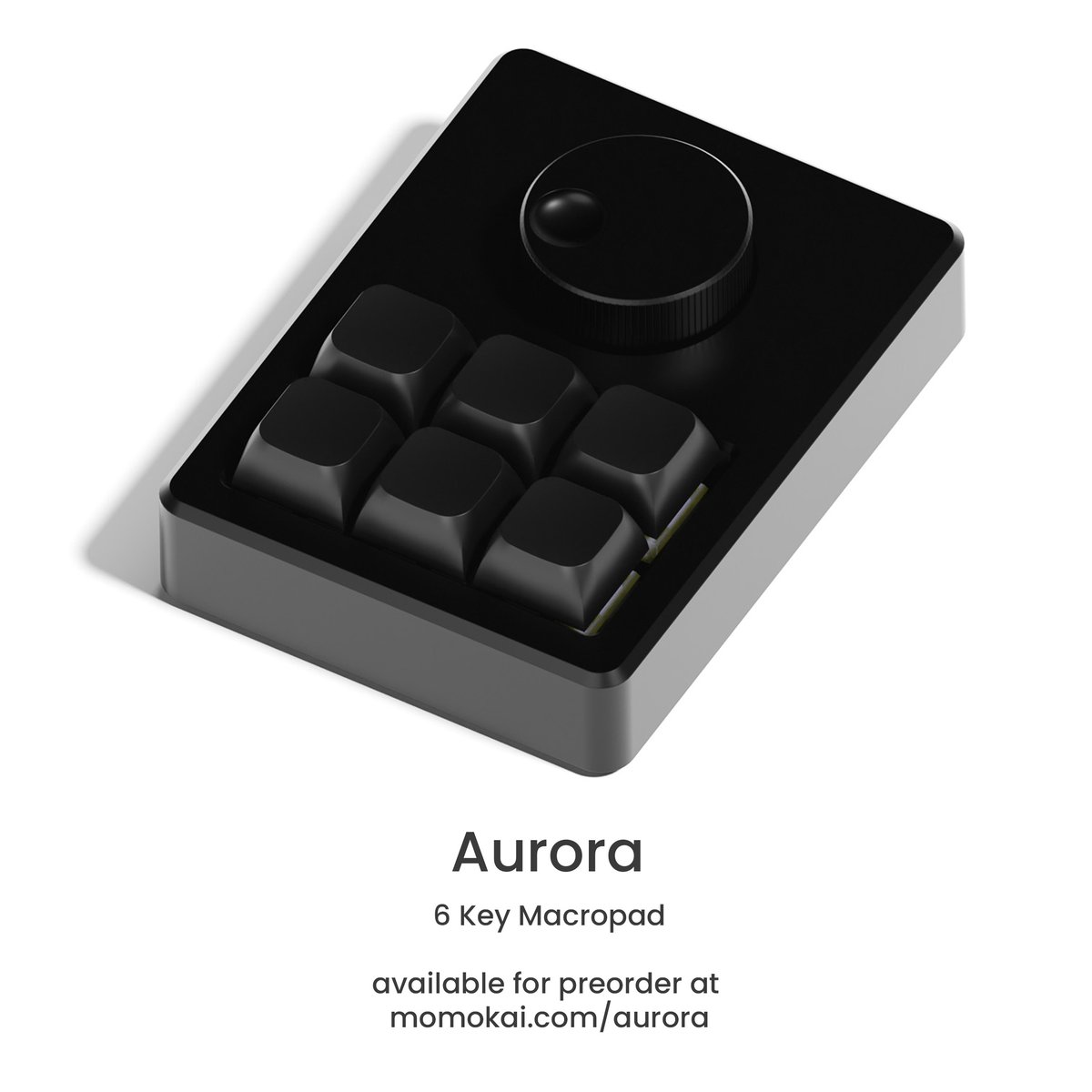 Momokai_Keys's tweet photo. A year ago when we released the Tap Trio, someone said, "I want a Tap Trio x 2 plus a knob." FINE! WE MADE IT... The Aurora Macropad - all aluminum housing, QMK/VIA verified, and it's heavy. 🤡 https://t.co/QLoEL0TgjJ