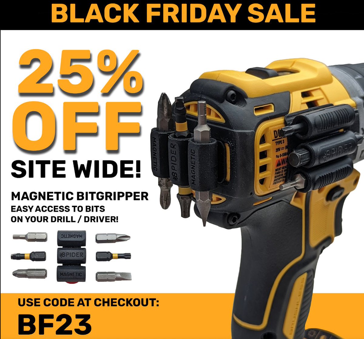 ⚡️🛠Spider Tool Holster Deals Start NOW - 25% OFF + FREE US SHIPPING! ⚡️🛠

#blackfriday2023 #promo #savings #powertools