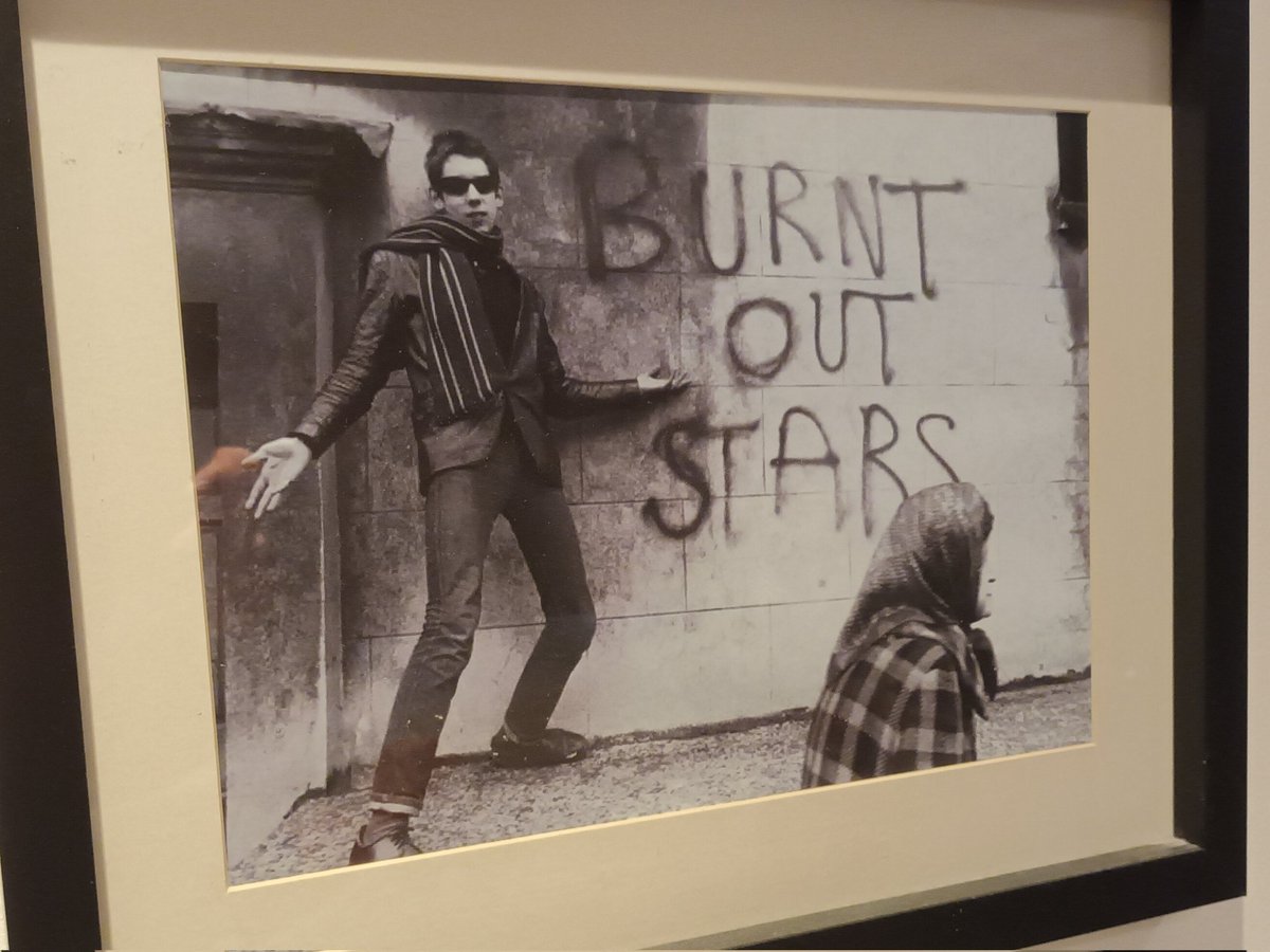 Love this photo of a young Shane hanging on my wall, that jacket & scarf cool as . . . @ShaneMacGowan @Victoriamary