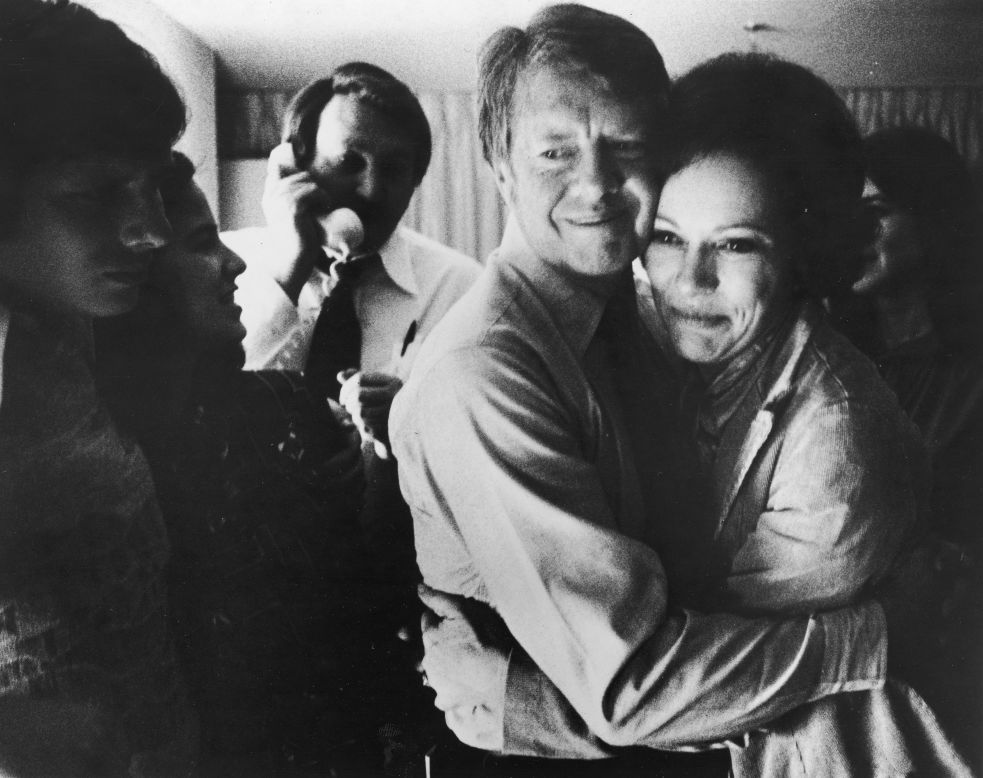 Jimmy and Rosalynn Carter Election Night 1976