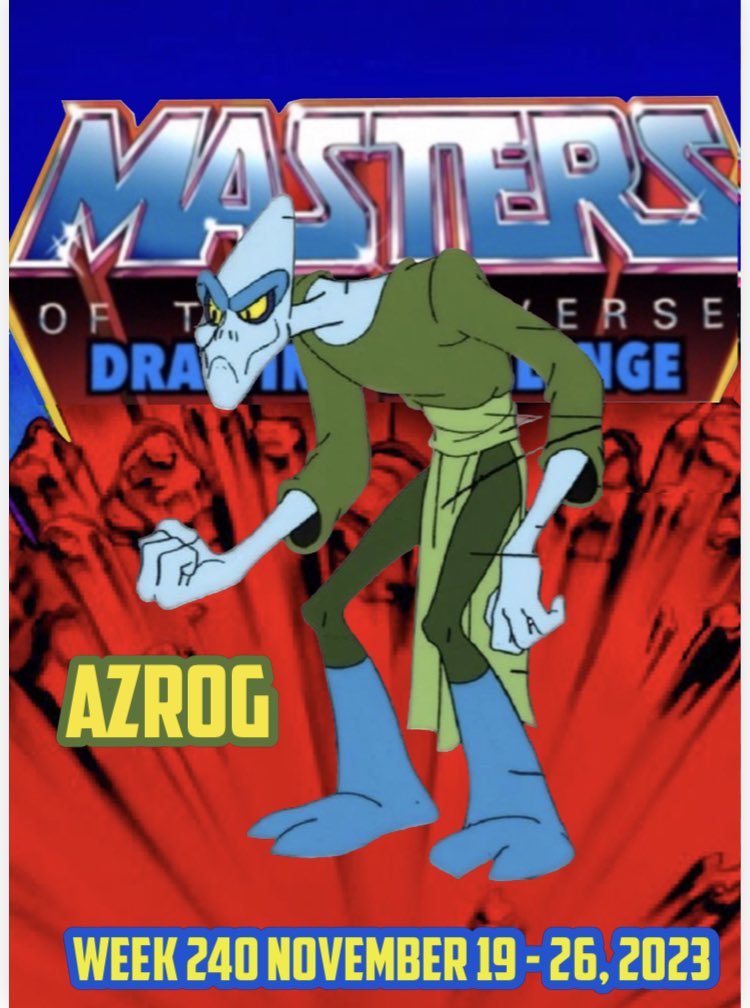 Week 240 of the #motudrawingchallenge 🔥Azrog! ⚔️💀 Wicked Trollan Wizard November 19 - 26, 2023 From Filmation’s Episode: The Return of Orko's Uncle #heman #mastersoftheuniverse #motu #azrog #filmation