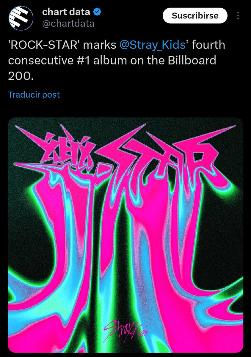 realskzoo's tweet photo. Oficialmente Stray Kids otra vez lo a hecho, se encuentra en la cima del Billboard 200 con su mini álbum "樂-STAR" por cuarta vez consecutiva 🔥

Se convierten en el primer acto coreano en debutar sus primeros cuatro álbumes en el Billboard 200 en el puesto número 1 ✨️ https://t.co/zI1M3NUuyO