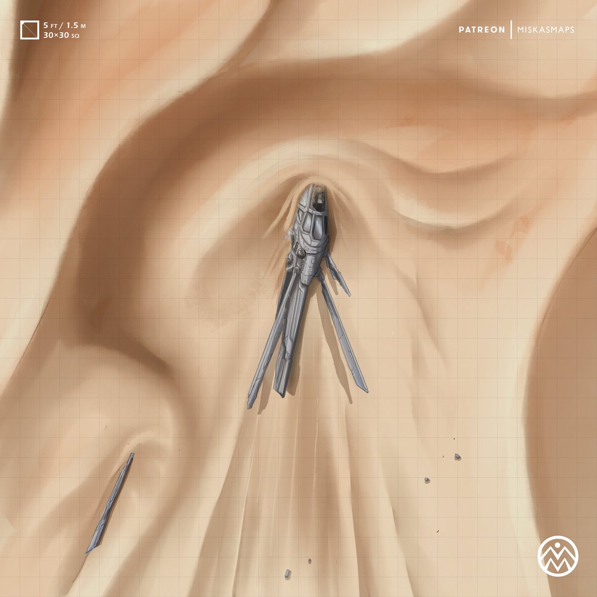 MiskasMaps's tweet photo. I would suggest walking without a rhythm...
Would you like to see more maps in style and brutalist aesthetics of the new Dune movie?
#dunerpg #starfinder #starwarsrpg #sw5e #coriolisrpg #ttrpg #battlemaps https://t.co/U1FivzBBrS