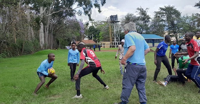 challengeaid_a's tweet photo. Some lovely pics of ChallengeAid CEO &amp; Founder Iestyn out in Nairobi holding some rugby sessions for the School of Hope students. Iestyn is an ex Harlequins player and coach and enjoys being able to share his rugby knowledge with the learners and mentors. https://t.co/rqgTK90Wya