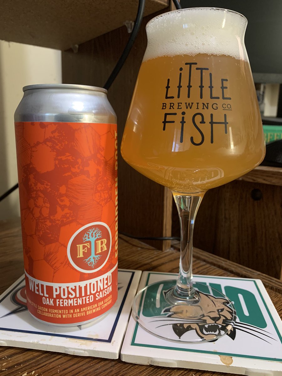 RealBMaxwell's tweet photo. Now itโs #saisonsunday and I like @ForbiddenRootOH #DeriveBrewing Well Positioned Oak Fermented Saison ๐๐๐ป #ohiocraftbeer #CraftBeer @JonMontag @BayBeerReviews @mikeadam16 @RobFromInternet @Stef_Pellerin @Kubrickx @impopsy @ErmiyasDESTA @WhiskeyCyclist @ZombieWWZ @johanc77 https://t.co/W7GOu5RBQ7