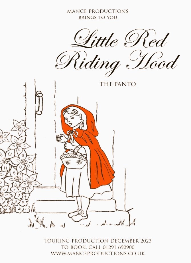 Pretty chuffed to have landed my first panto role as Red Riding Hood for Mance Productions! Its gunna slap. OH YES IT IS!