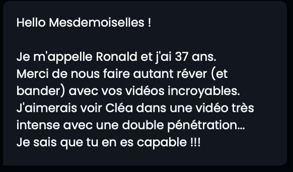 DOUBLE P&Eacute;N&Eacute;TRATION INTENSE&nbsp;😋 Cl&eacute;a aime les hommes... Elle aime quand plusieurs mecs s'occupent d'elle<a href="/tag/goodvibes"class="tags"><span>#goodvibes</span></a><a href="/tag/gorgeous"class="tags"><span>#gorgeous</span></a><a href="/tag/bff"class="tags"><span>#bff</span></a><a href="/tag/summervibes"class="tags"><span>#summervibes</span></a><a href="/tag/copin"class="tags"><span>#copin</span></a>