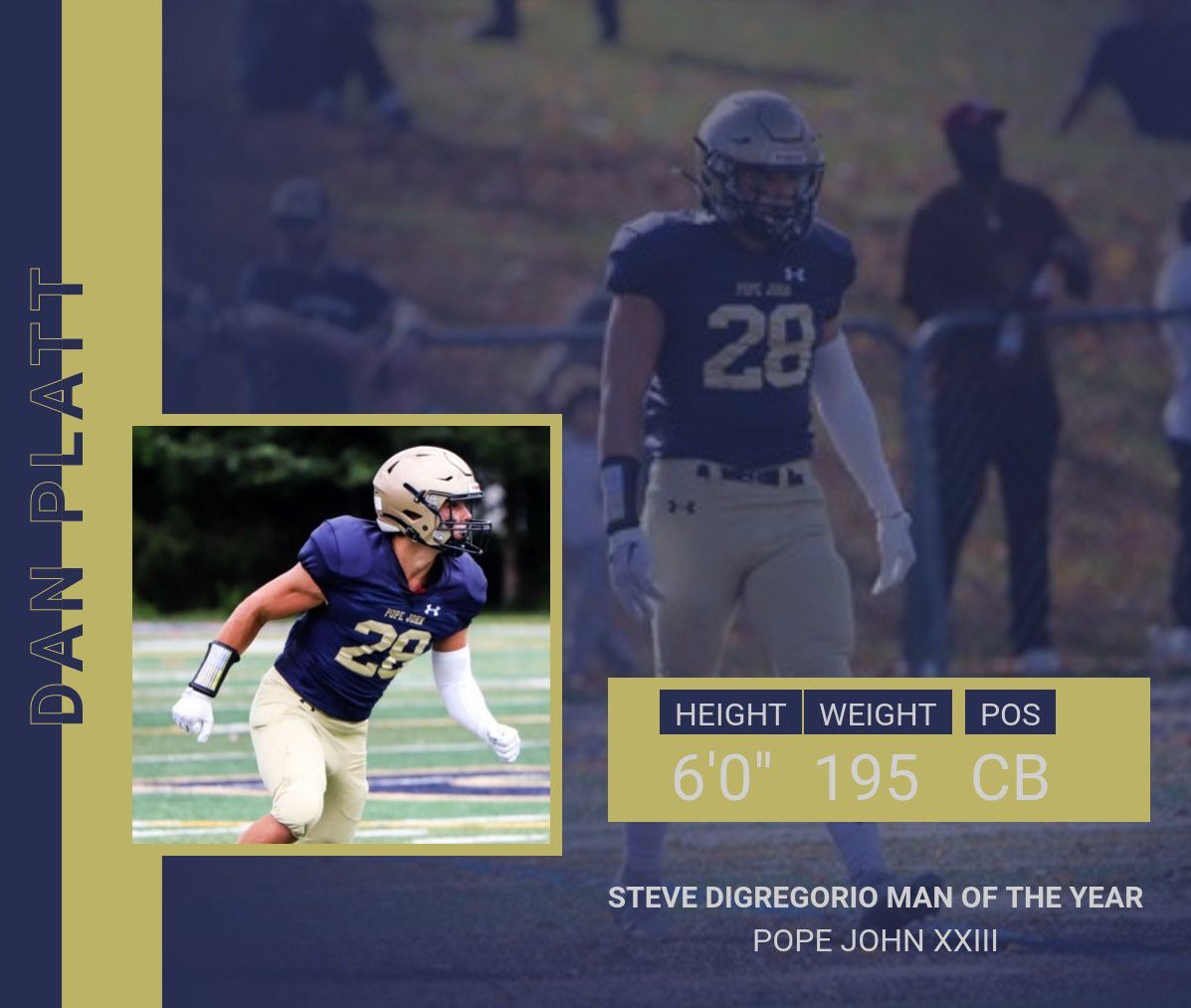 Lions Football (@popejohnlionsfb) on Twitter photo Congratulations <a href="/danny_platt28/">Danny Platt</a> to being named SFC Man of the Year #WeArePopeJohn #FaithFamilyFootball Congratulations <a href="/danny_platt28/">Danny Platt</a> to being named SFC Man of the Year #WeArePopeJohn #FaithFamilyFootball