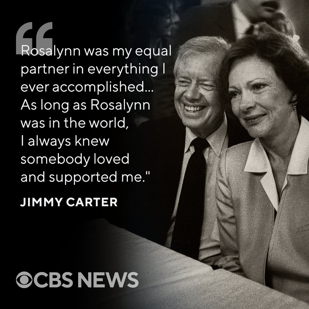 Rosalynn Carter married Jimmy Carter in 1946, and they had a partnership unlike any other known at the time for a president and first lady. 'She gave me wise guidance and encouragement,' Jimmy Carter said in a statement Sunday after her death.