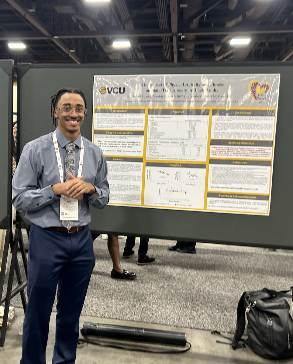 LeeFrancoVCU's tweet image. Super proud of Healthy Heart Lab members, @Leila_Griffinn and Zion Segears, who presented at the @ABRCMS conference this week! Congratulations Leila for receiving a well-earned presentation award!