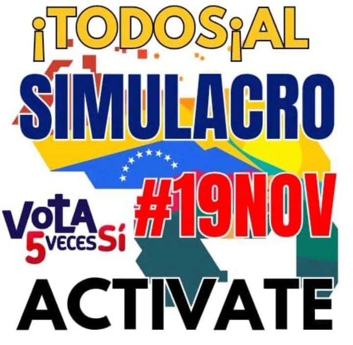 ¡Participa en el #SimulacroElectoral por 🇻🇪🗳️
¡5 veces SÍ, el Esequibo es Nuestro!
<a href="/NicolasMaduro/">Nicolás Maduro</a>