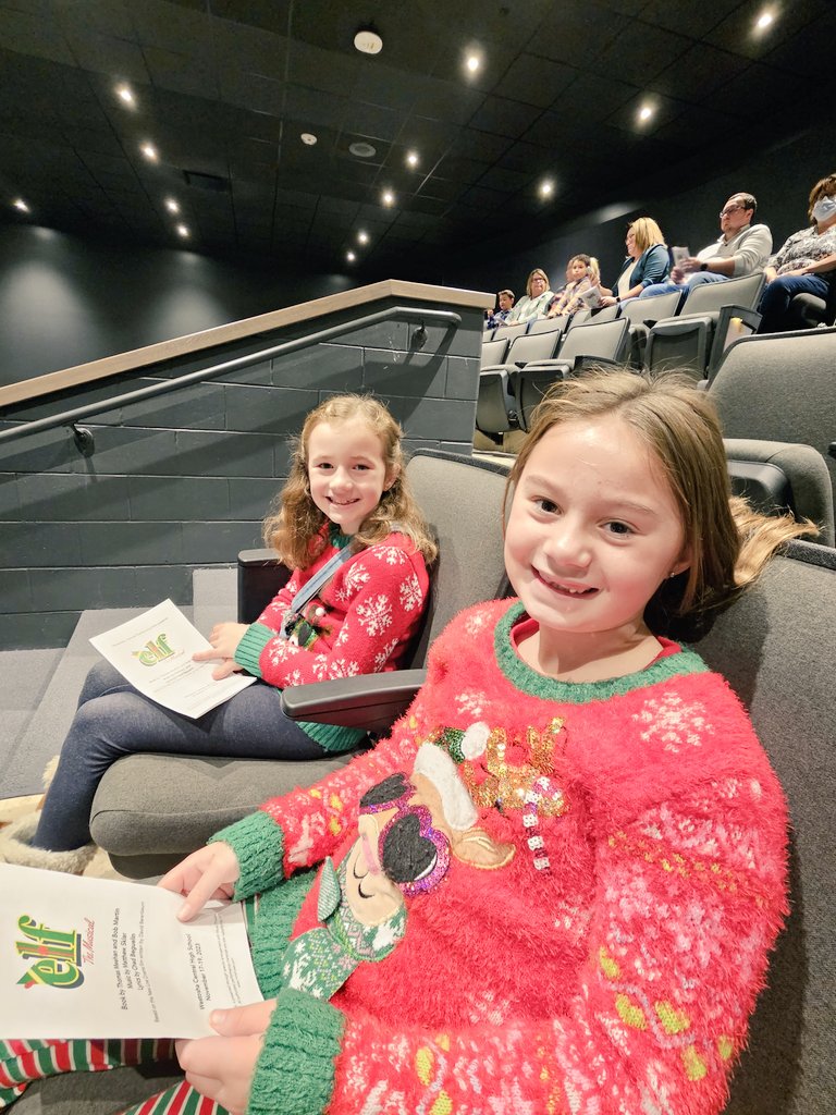 The new auditorium was packed this afternoon for 'Elf the Musical.' Great performance in such a beautiful space. #weAREwestosha #FlyWithUs #warhawksin2nd