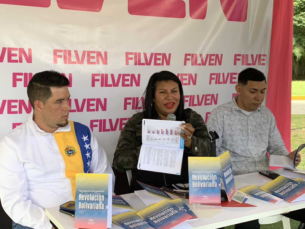 1/3 Este #19Nov en la Filven2023, la Editorial Amalivaca llevó a cabo la presentación y bautizo del libro “Retrospectiva Electoral de la Revolución Bolivariana”.

#VenezuelaSíParticipa