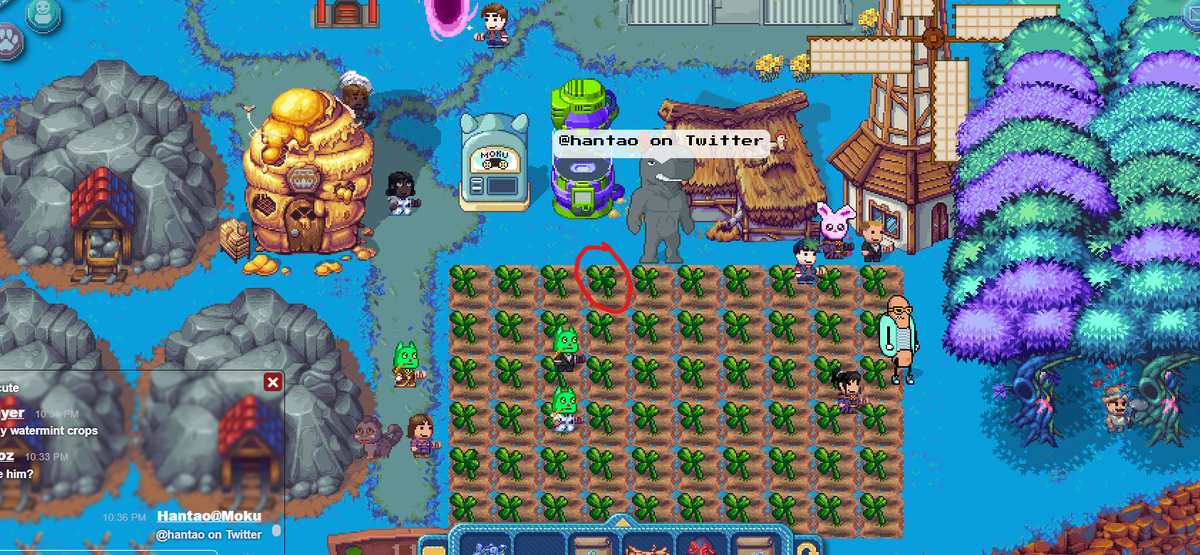 Moku_HQ's tweet photo. Compete in our @pixels_online farming contest and win some butter brew:

1️⃣ Enter a portal in The Drunken Goose to 1 of 3 Moku lands
2️⃣ Plant clovers ☘️☘️☘️
3️⃣ Farmers with the most four leaf clovers across all 3 plots will win!
4⃣ Comment a picture with your twitter name 👇 https://t.co/0rrULCDr4m