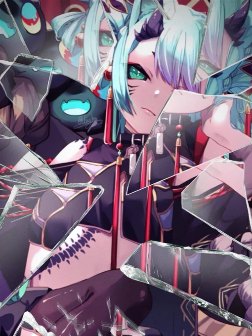 流行りに乗ってみる #ガラスエフェクト 