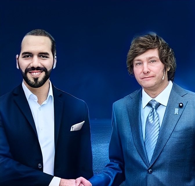 eduardomenoni's tweet photo. 🚨| Nayib Bukele le responde a Gustavo Petro tras quejarse de la victoria de Javier Milei, "ahora dilo sin llorar". 😂

Yo apoyo a Nayib Bukele y Javier Milei ¿y tú? https://t.co/2RZi46PR8j