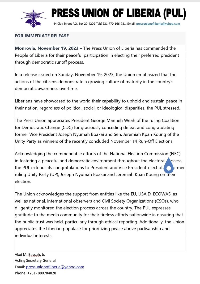 UnionLiberia's tweet photo. https://t.co/5a5VWGJJWe