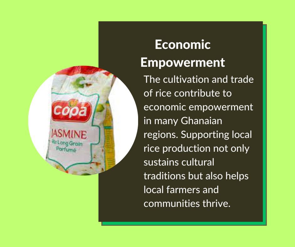 RicoRice22's tweet photo. Rice holds significant cultural importance in Ghanaian cuisine, playing a central role in various traditions and celebrations. #eatlocal #ghanarice #ghanaricefarmers #madeinghana #eatlocalthinkglobal https://t.co/GpYQxsuX0Z