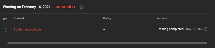 T10Titan's tweet photo. @YouTubeCreators hey can you explain why I keep having to deal with a 3 year long warning on my channel? https://t.co/ReoWdmA49u