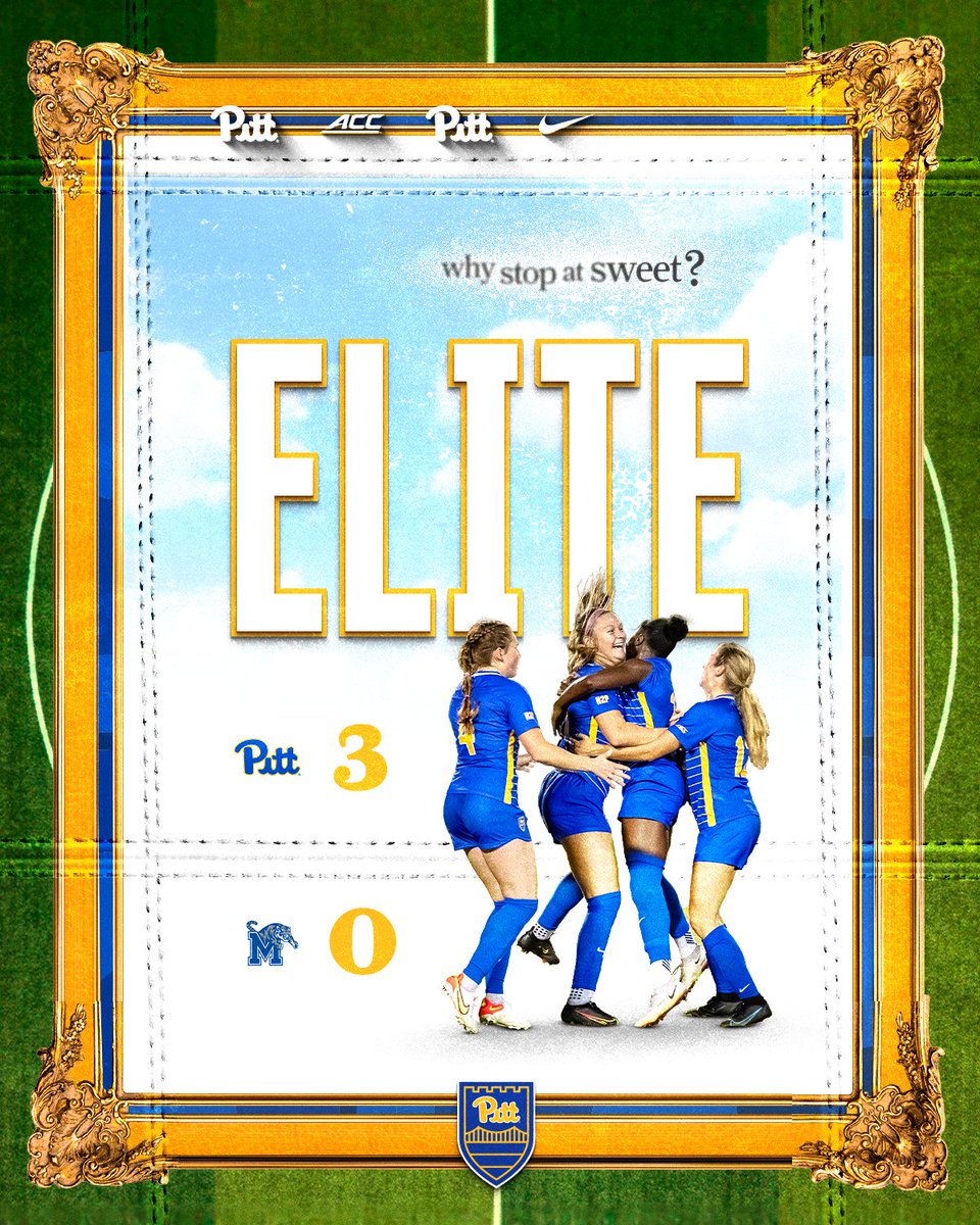 Pitt_WSOC's tweet image. WHY STOP AT SWEET❓

Pitt takes down Memphis and advances to the @NCAASoccer Quarterfinals!

#H2P