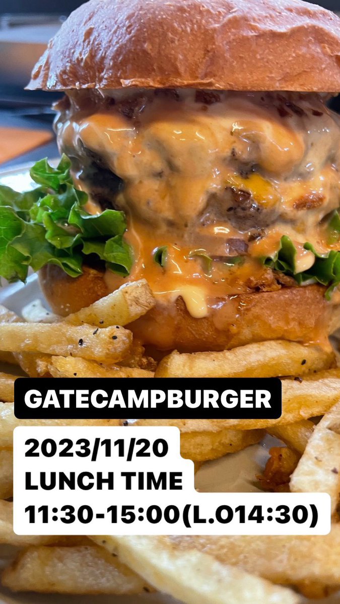 gatecampburger's tweet photo. LUNCH TIME
11:30-15:00(L.O14:30)
DINNER TIME
18:00-23:00(Food L.O22:00)
東武東上線志木駅南口徒歩4分
出前館、UberEATS、takeoutもご利用下さい。今週もよろしくお願いします！Instagram随時更新してます。 https://t.co/GsbAo5Omea