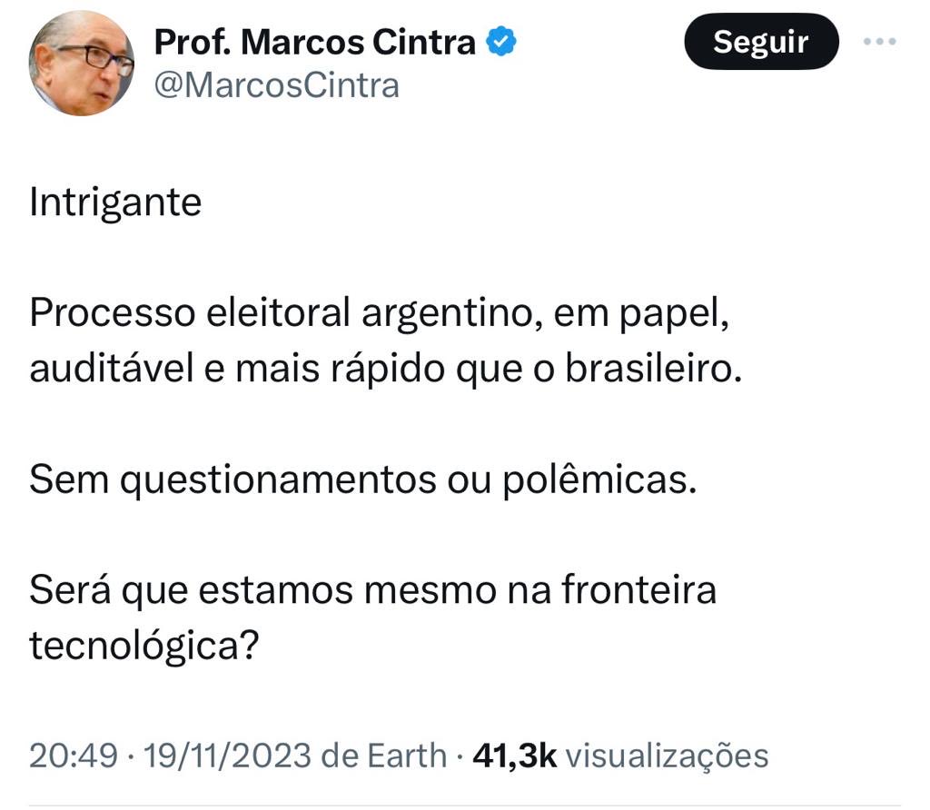 Estamos muito na frente. Mas de outro jeito.