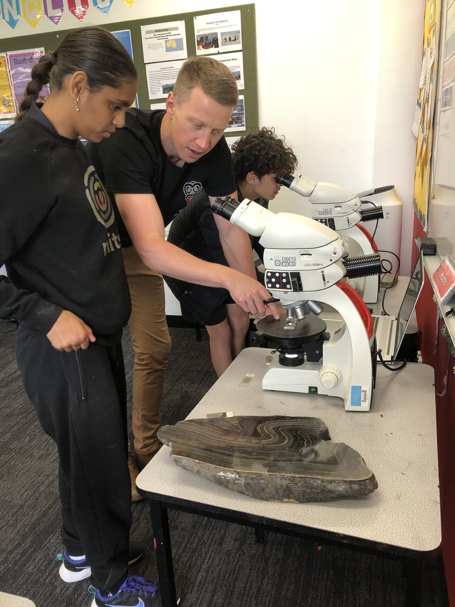 I had the pleasure of visiting the Year 8 team at MITS on their campus recently. We looked at the <a href="/scimelb/">Science at Melbourne</a> teaching collection of rock samples (of course) but also discussed how we measure the 'strength' of earthquakes and designed our own structures to withstand the shaking!📉🌏