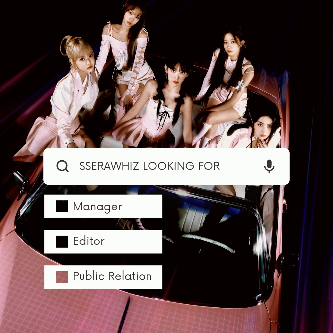 Fearless Angels coming to Town, We're Sserawhizz✨️

Currently rocking with Yunjin, Kazuha, and Eunchae. We're on the lookout for the missing pieces – Chaewon and Sakura, step into the spotlight! Additionally, we're in search of a talented Manager to steer our official account.