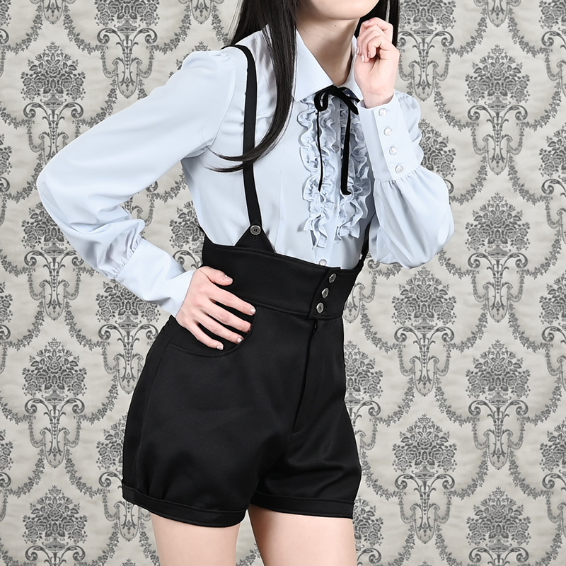 猫耳ショートパンツ ブラック】 サイドタックでセミカボチャの