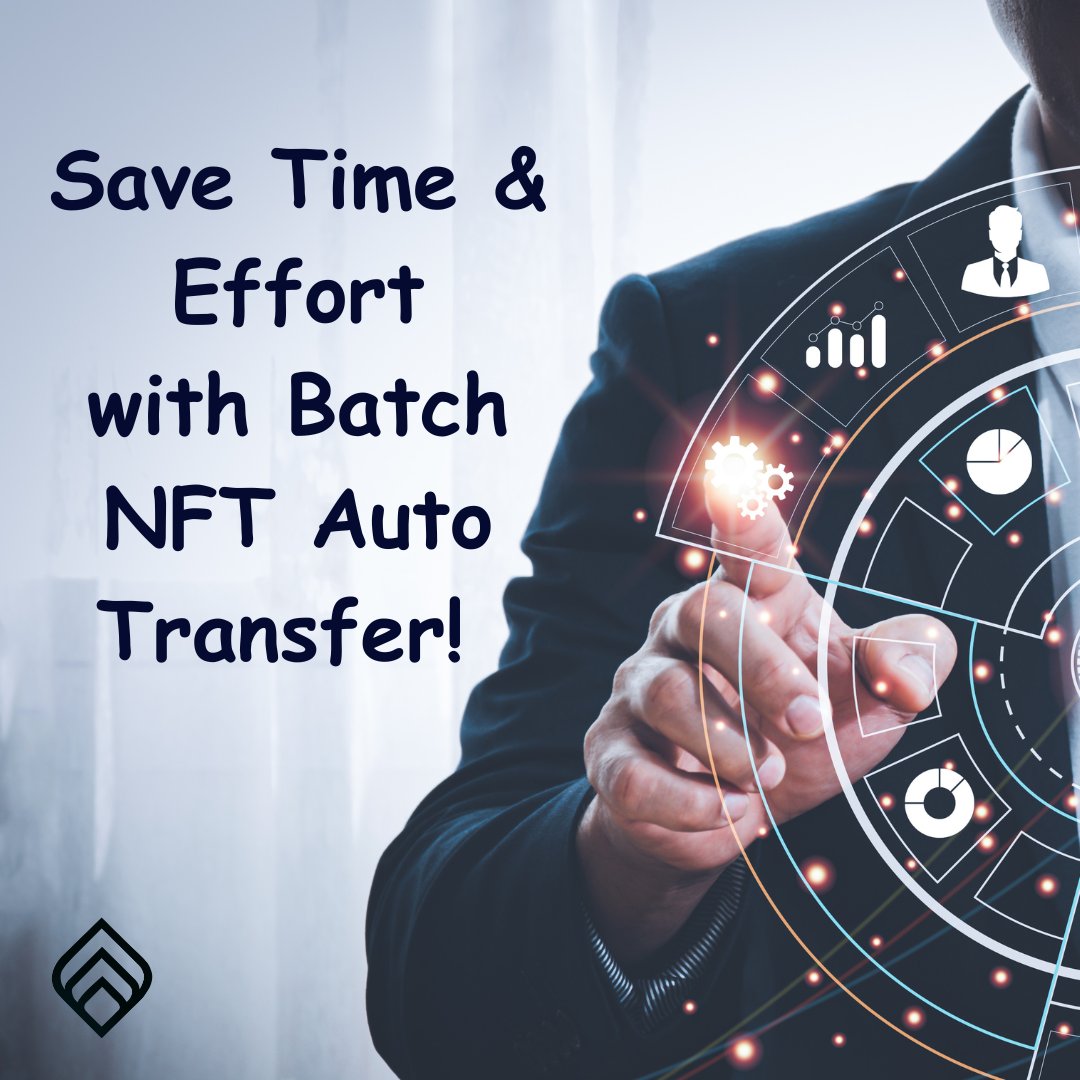🔄 Save time and effort with Batch NFT Auto Transfer! Effortlessly manage and distribute your NFTs in bulk. ⏩🌐 #NFTManagement #BatchTransfer #Efficiency