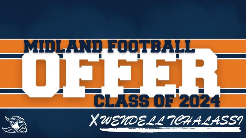 I am blessed to receive my first offer from Midland University!
 <a href="/MidlandU_FB/">Midland Football</a> <a href="/Coach_Honnold/">Denny Honnold</a>
