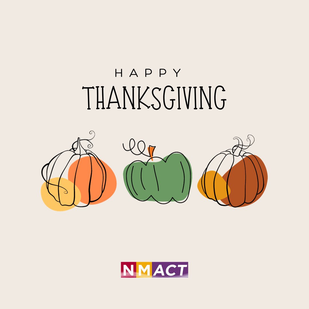 #HappyThanksgiving NMACT is thankful for 
🧡our members, without whom we'd not be able to accomplish our mission
💛our partner orgs who add strength + expertise to our cause
❤️our allies within Tribal, City, + State gov who meet w us and champion public health initiatives. 
Wbu?