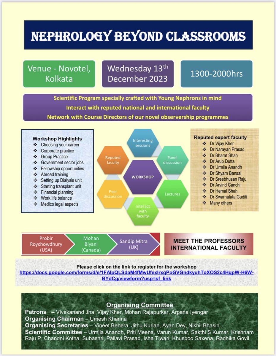 🗨💬🗯I know young budding and early career nephrologist have lot of questions and dilemmas during their early phase of career? 🎓

⚡️So we have eminent national and international faculty for your queries

🔥Join us at NEPHROLOGY BEYOND CLASS ROOMS on 

📅13 December 2023 at