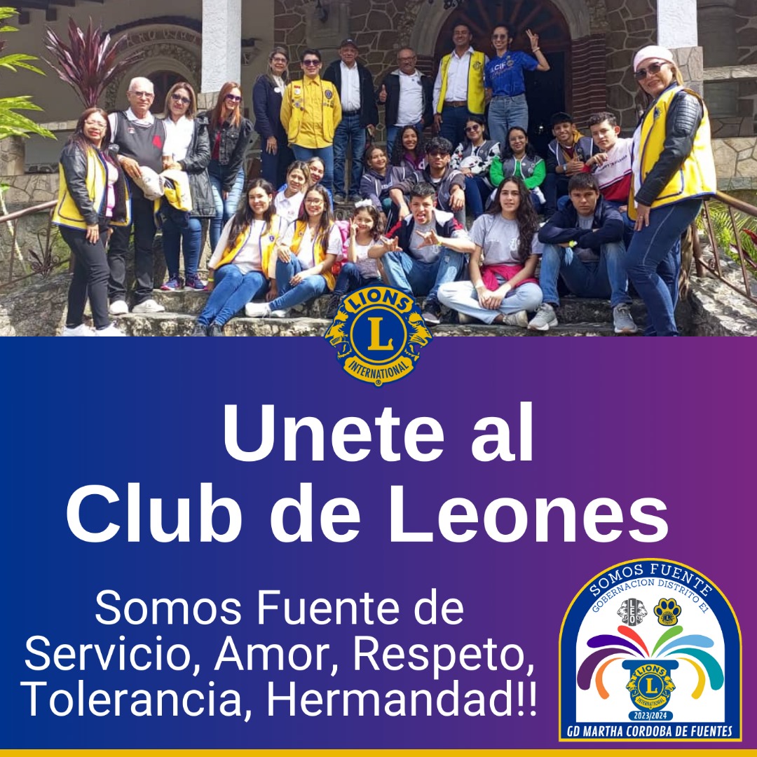 Nosotros Servimos!

#clubdeleonesmenegrande 
#clubdeleonesmg 
#seamosfuente 
#cambiandoelmundo