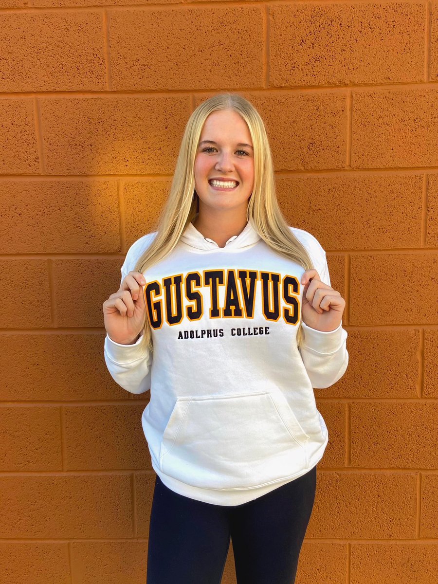 I am super excited to announce my commitment to continue my academic and softball career at Gustavus Adolphus College! Beyond thankful for my family, friends, coaches, and teammates! #gogusties