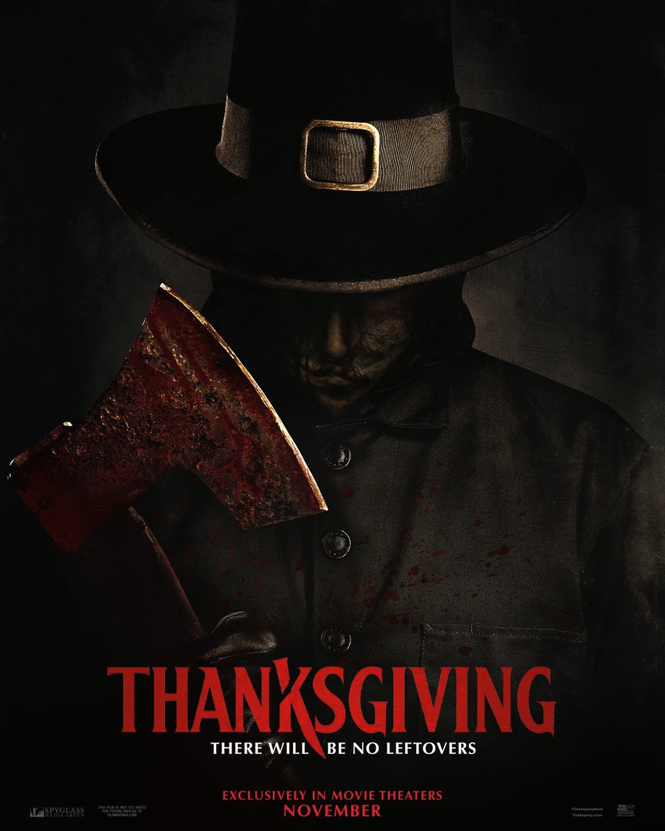 I've been waiting on this film since the fake trailer attached to Grindhouse by Robert Rodriguez and Quentin Tarantino in 2007 &amp; it was worth the wait! There's no shortage of blood n guts and you'll def talk to the screen like I did. Thanksgiving gets Two BIG Riddle Thumbs Up! -m